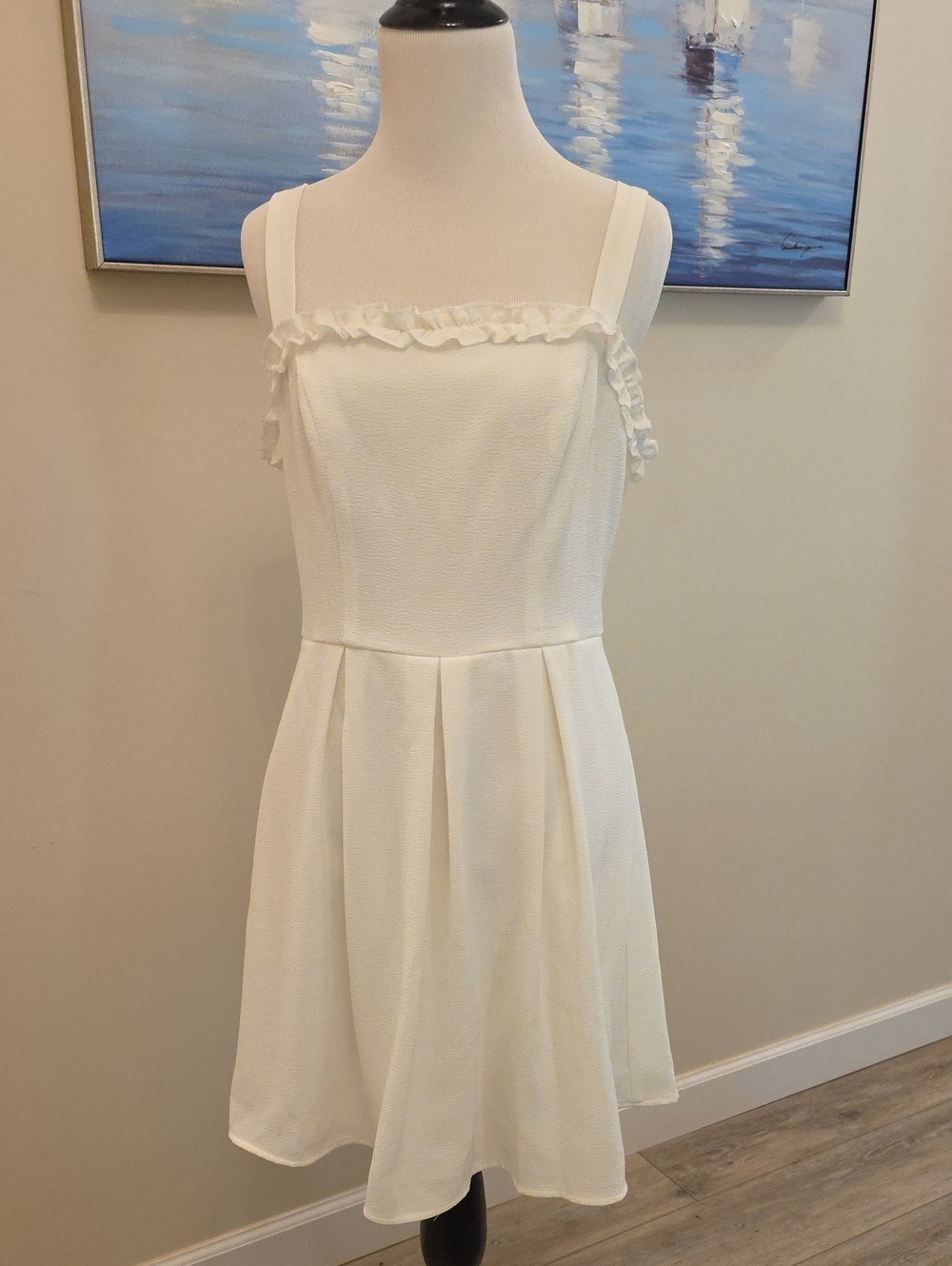 Speechless Cream Textured Sundress